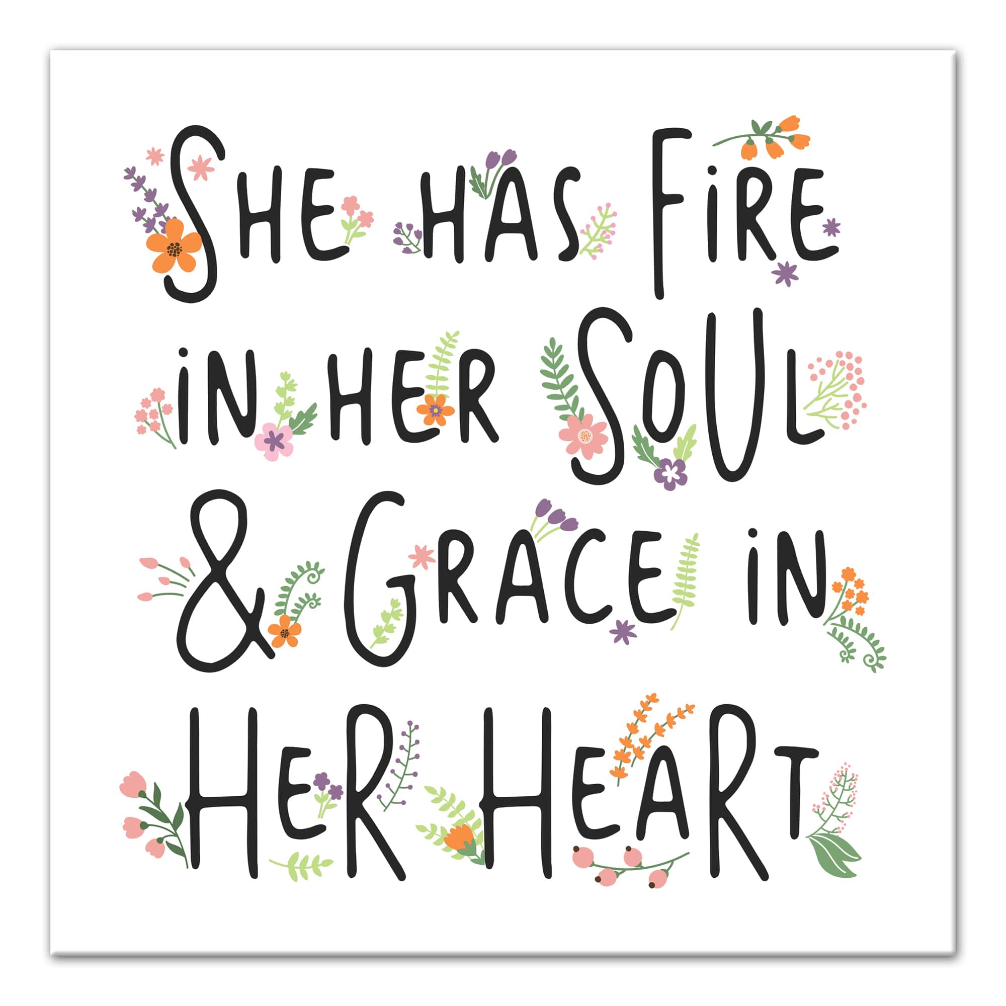 Fire in Her Soul & Grace in Her Heart Canvas Wall Art